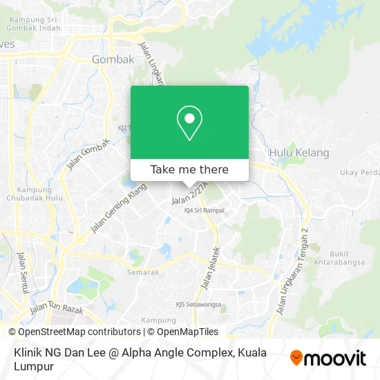 Klinik NG Dan Lee @ Alpha Angle Complex map