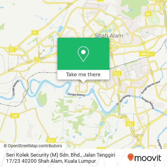 Seri Kolek Security (M) Sdn. Bhd., Jalan Tenggiri 17 / 23 40200 Shah Alam map