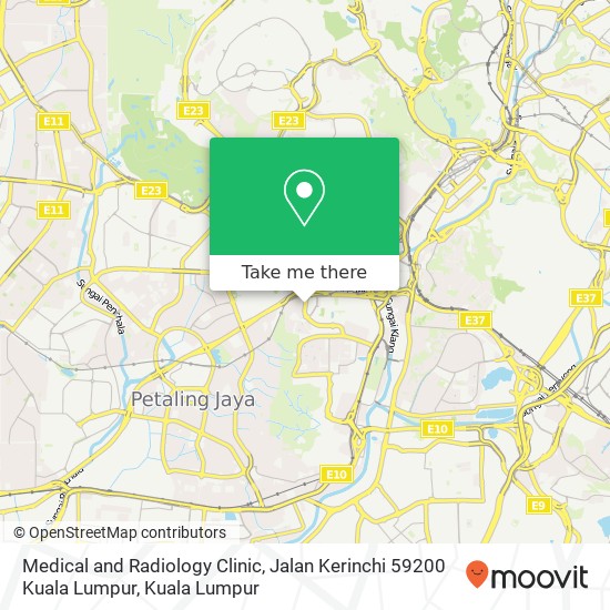 Medical and Radiology Clinic, Jalan Kerinchi 59200 Kuala Lumpur map