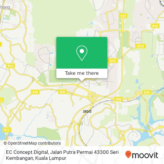 Peta EC Concept Digital, Jalan Putra Permai 43300 Seri Kembangan