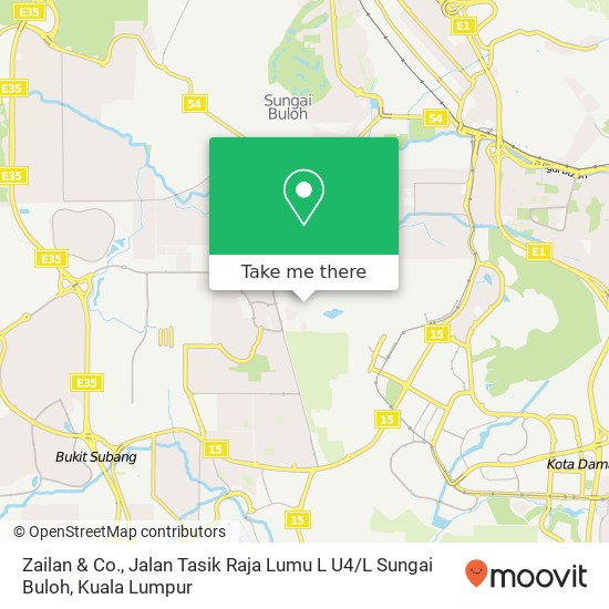 Peta Zailan & Co., Jalan Tasik Raja Lumu L U4 / L Sungai Buloh