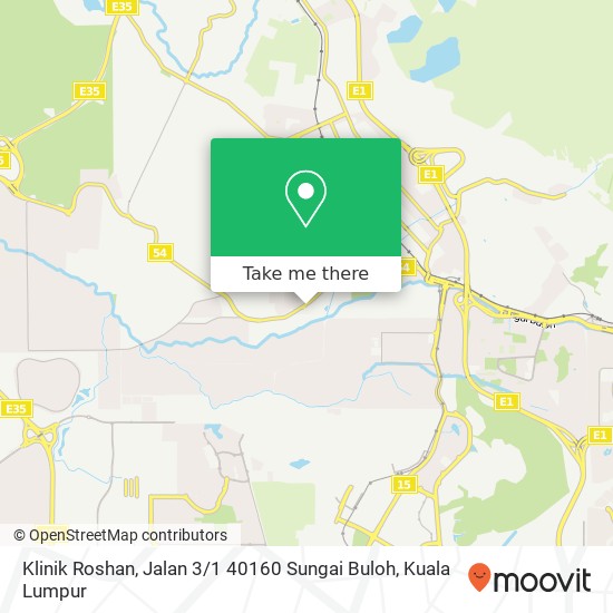 Klinik Roshan, Jalan 3 / 1 40160 Sungai Buloh map