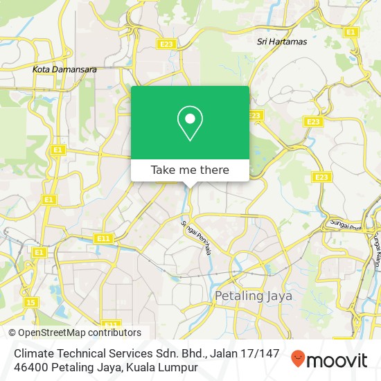 Climate Technical Services Sdn. Bhd., Jalan 17 / 147 46400 Petaling Jaya map