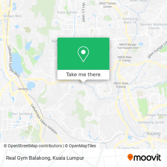 Peta Real Gym Balakong