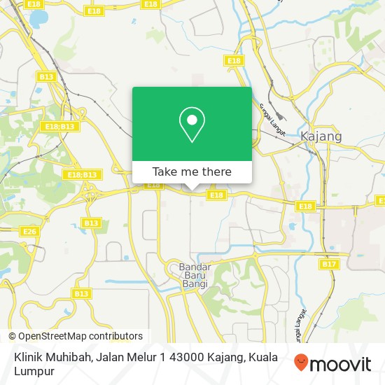 Klinik Muhibah, Jalan Melur 1 43000 Kajang map