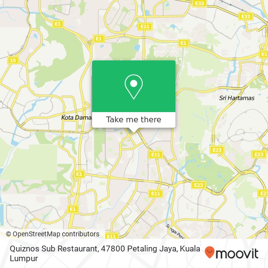 Peta Quiznos Sub Restaurant, 47800 Petaling Jaya