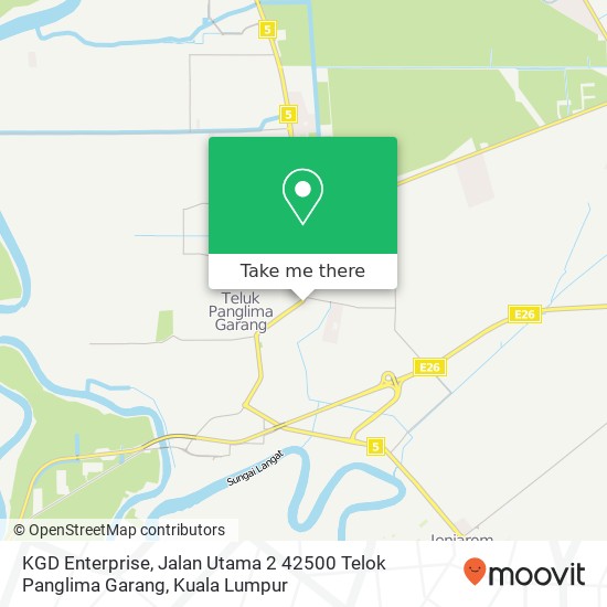 Peta KGD Enterprise, Jalan Utama 2 42500 Telok Panglima Garang