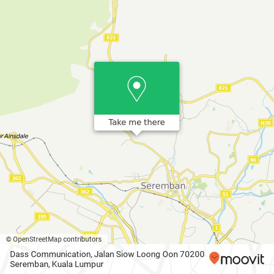 Dass Communication, Jalan Siow Loong Oon 70200 Seremban map