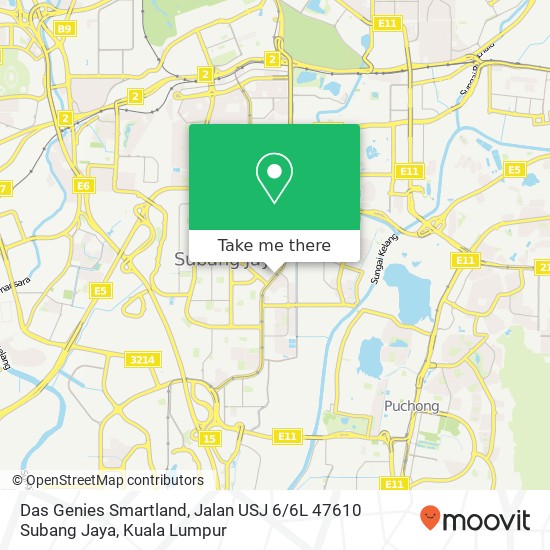 Das Genies Smartland, Jalan USJ 6 / 6L 47610 Subang Jaya map