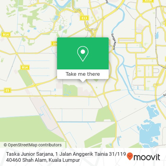 Peta Taska Junior Sarjana, 1 Jalan Anggerik Tainia 31 / 119 40460 Shah Alam