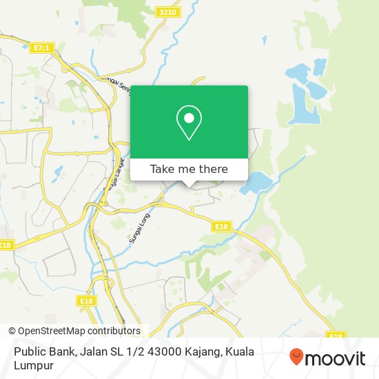 Peta Public Bank, Jalan SL 1 / 2 43000 Kajang
