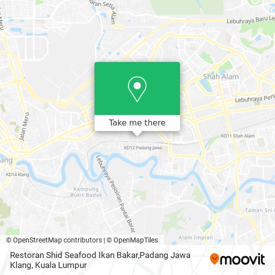 Restoran Shid Seafood Ikan Bakar,Padang Jawa Klang map