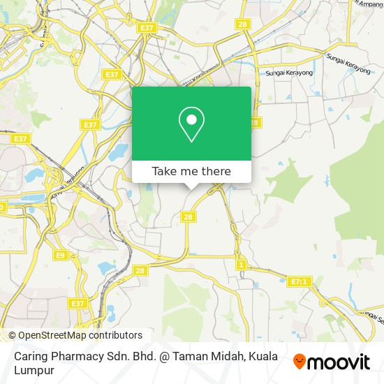 Caring Pharmacy Sdn. Bhd. @ Taman Midah map