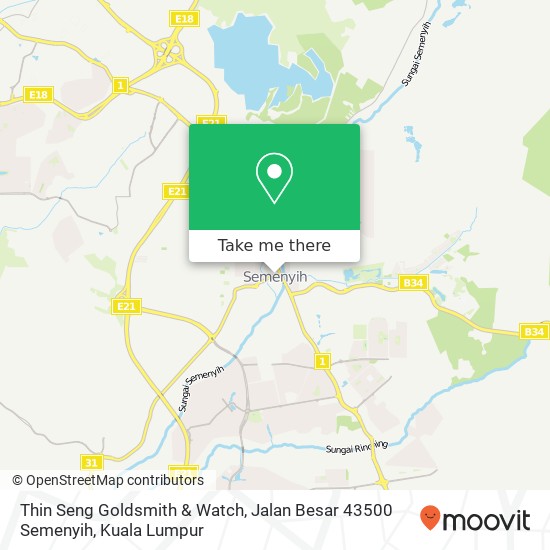 Thin Seng Goldsmith & Watch, Jalan Besar 43500 Semenyih map