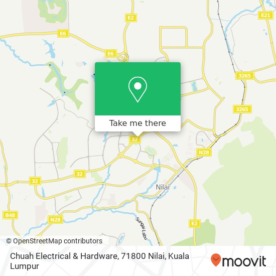 Chuah Electrical & Hardware, 71800 Nilai map