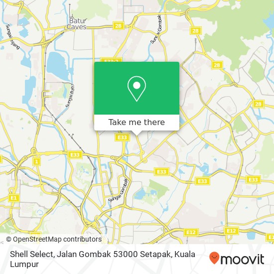 Shell Select, Jalan Gombak 53000 Setapak map