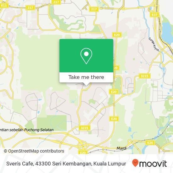 Sven's Cafe, 43300 Seri Kembangan map