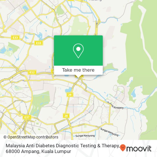 Malaysia Anti Diabetes Diagnostic Testing & Therapy, 68000 Ampang map