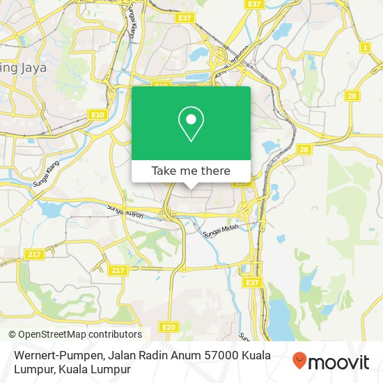 Peta Wernert-Pumpen, Jalan Radin Anum 57000 Kuala Lumpur