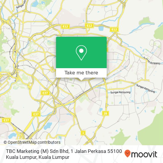 TBC Marketing (M) Sdn Bhd, 1 Jalan Perkasa 55100 Kuala Lumpur map