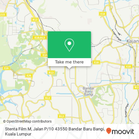 Stenta Film M, Jalan P / 10 43550 Bandar Baru Bangi map