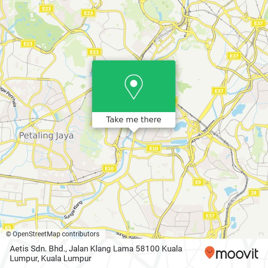 Peta Aetis Sdn. Bhd., Jalan Klang Lama 58100 Kuala Lumpur