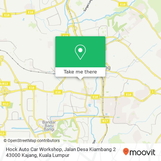 Hock Auto Car Workshop, Jalan Desa Kiambang 2 43000 Kajang map