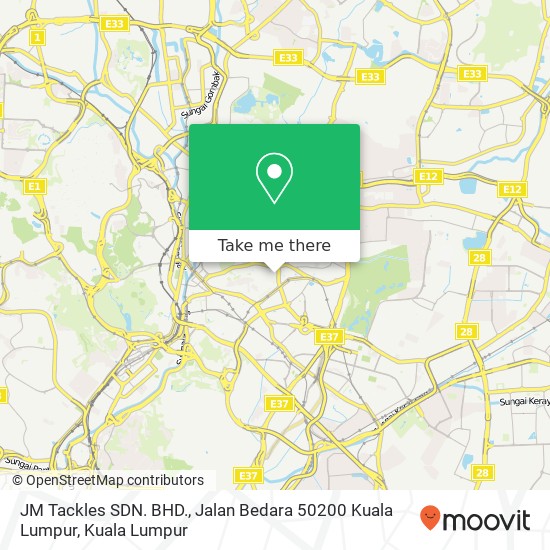 JM Tackles SDN. BHD., Jalan Bedara 50200 Kuala Lumpur map