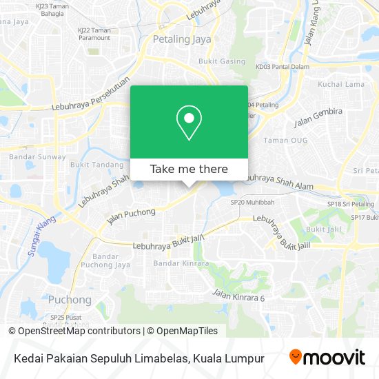 Kedai Pakaian Sepuluh Limabelas map