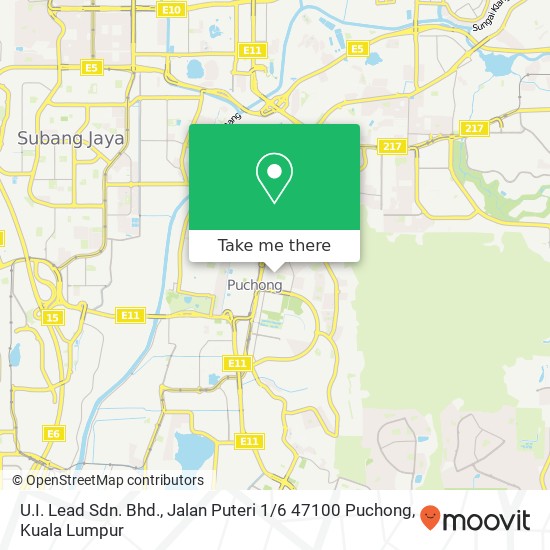 U.I. Lead Sdn. Bhd., Jalan Puteri 1 / 6 47100 Puchong map