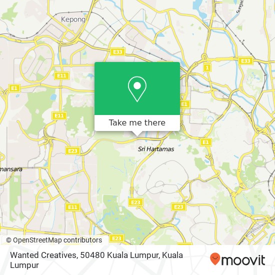 Wanted Creatives, 50480 Kuala Lumpur map