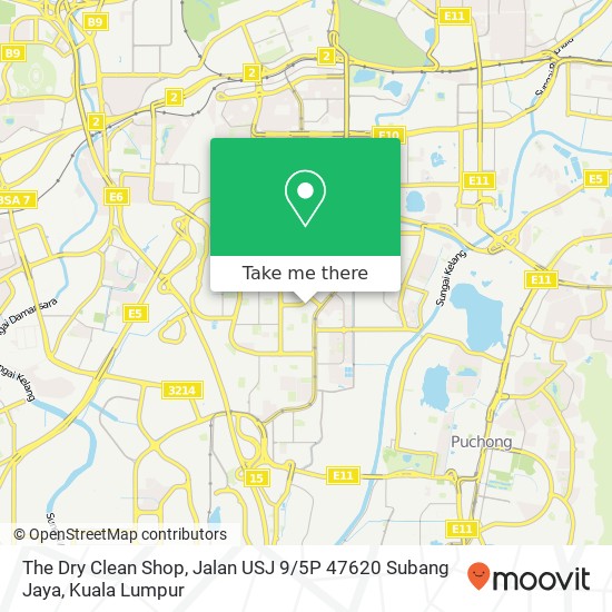 The Dry Clean Shop, Jalan USJ 9 / 5P 47620 Subang Jaya map