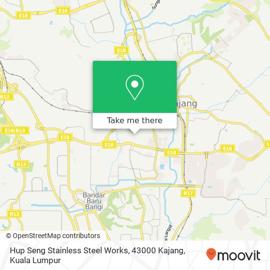 Hup Seng Stainless Steel Works, 43000 Kajang map