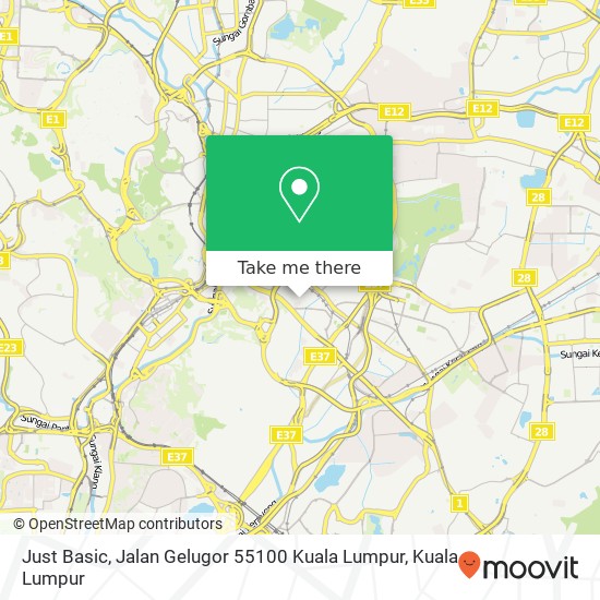 Just Basic, Jalan Gelugor 55100 Kuala Lumpur map