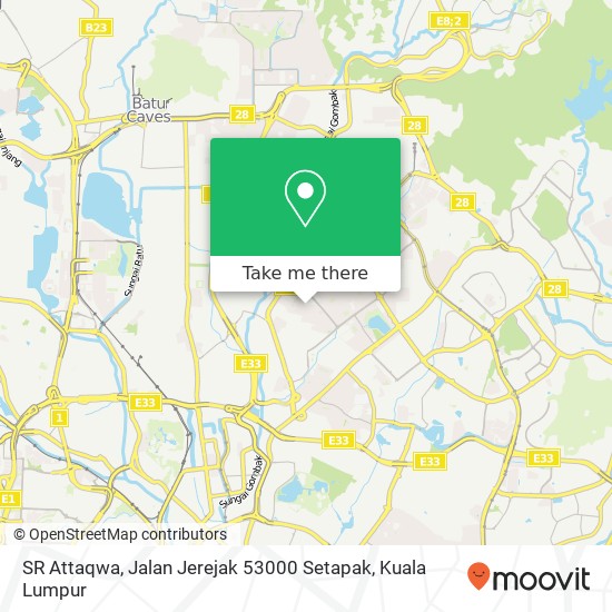 Peta SR Attaqwa, Jalan Jerejak 53000 Setapak