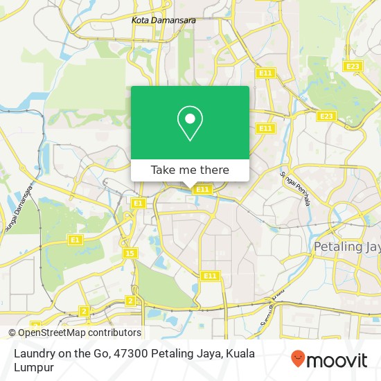 Peta Laundry on the Go, 47300 Petaling Jaya