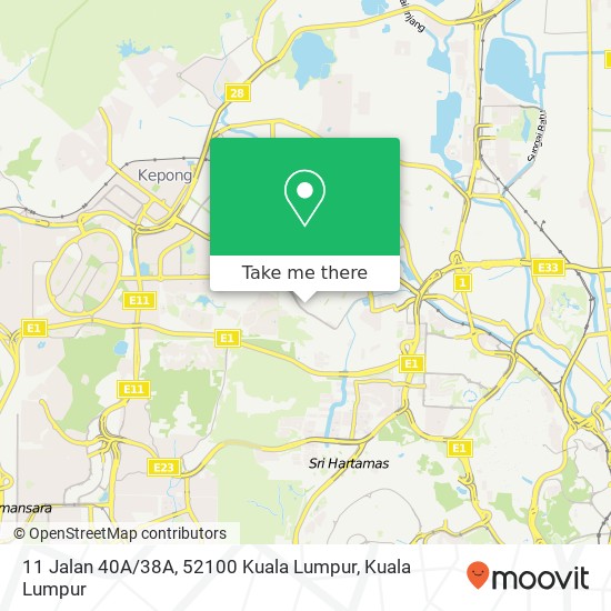 11 Jalan 40A / 38A, 52100 Kuala Lumpur map