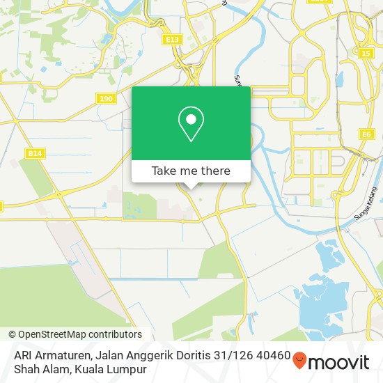 Peta ARI Armaturen, Jalan Anggerik Doritis 31 / 126 40460 Shah Alam