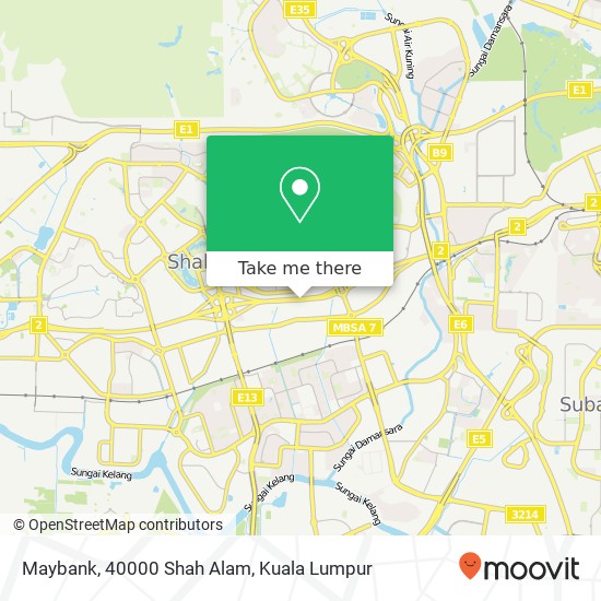 Peta Maybank, 40000 Shah Alam