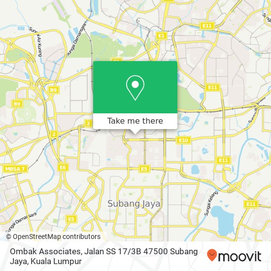 Ombak Associates, Jalan SS 17 / 3B 47500 Subang Jaya map