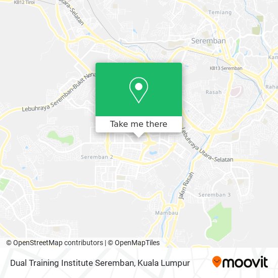 Peta Dual Training Institute Seremban