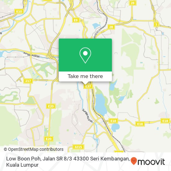 Peta Low Boon Poh, Jalan SR 8 / 3 43300 Seri Kembangan