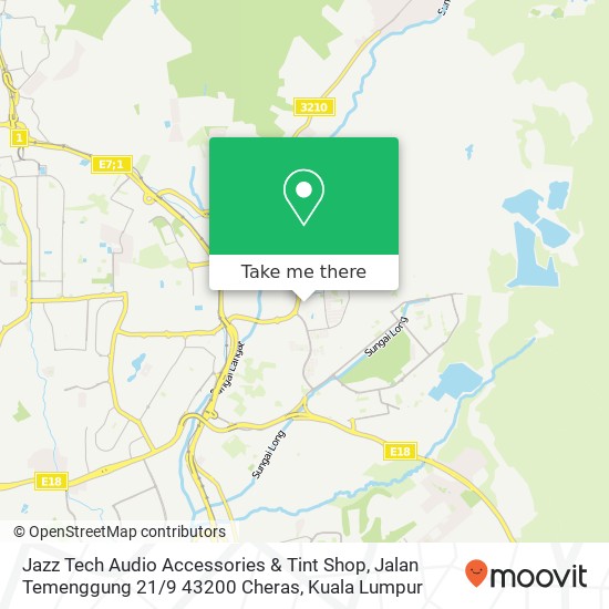 Peta Jazz Tech Audio Accessories & Tint Shop, Jalan Temenggung 21 / 9 43200 Cheras