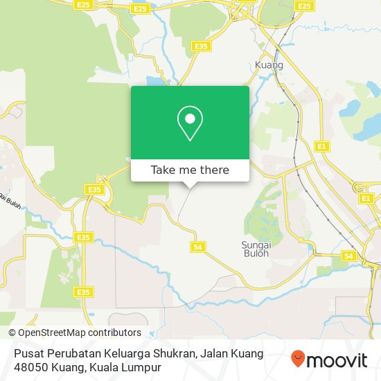 Pusat Perubatan Keluarga Shukran, Jalan Kuang 48050 Kuang map