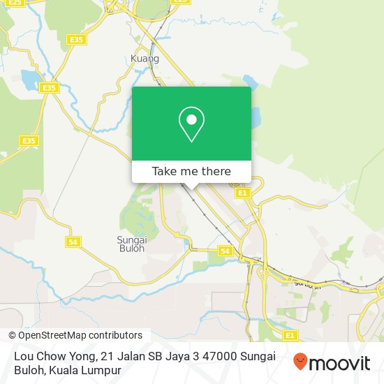 Lou Chow Yong, 21 Jalan SB Jaya 3 47000 Sungai Buloh map
