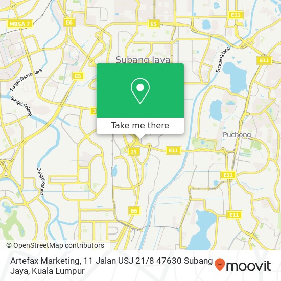 Artefax Marketing, 11 Jalan USJ 21 / 8 47630 Subang Jaya map