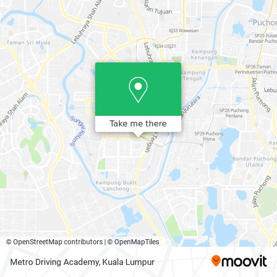 Metro Driving Academy map