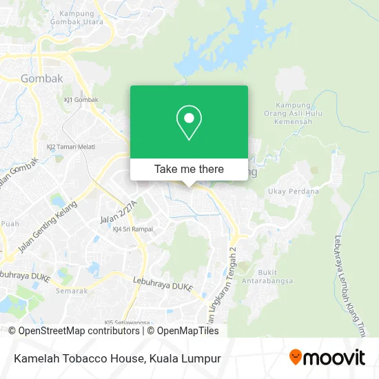 How to Get to Kamelah Tobacco House in Gombak by Bus or MRT & LRT?