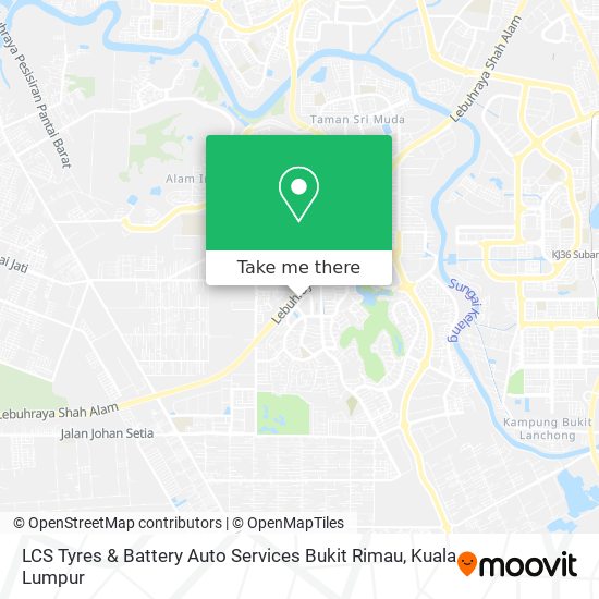 Peta LCS Tyres & Battery Auto Services Bukit Rimau