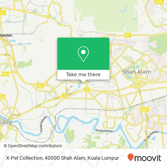 X-Pel Collection, 40000 Shah Alam map
